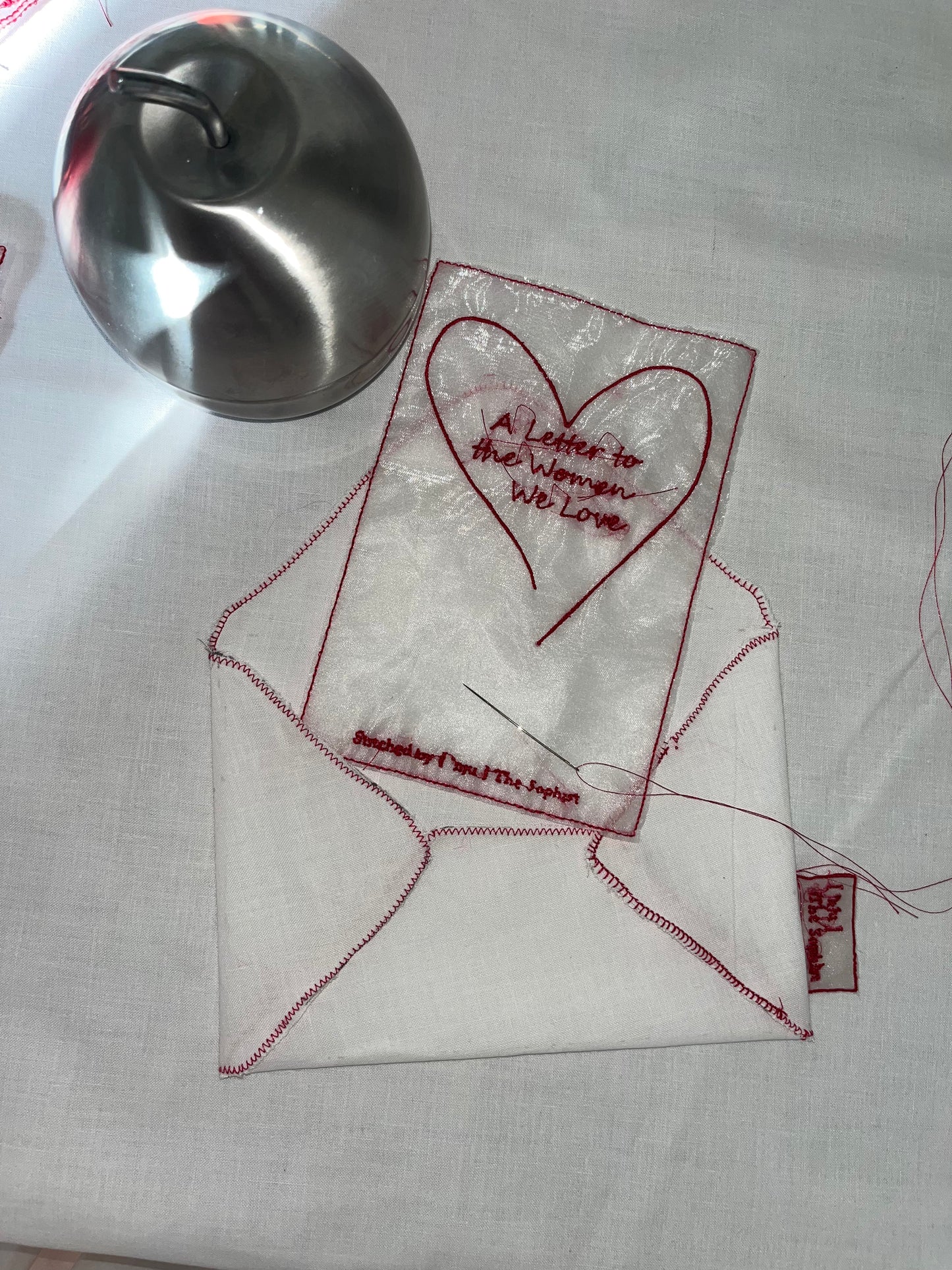 Personalised embroidered letter with cotton envelope – unique keepsake